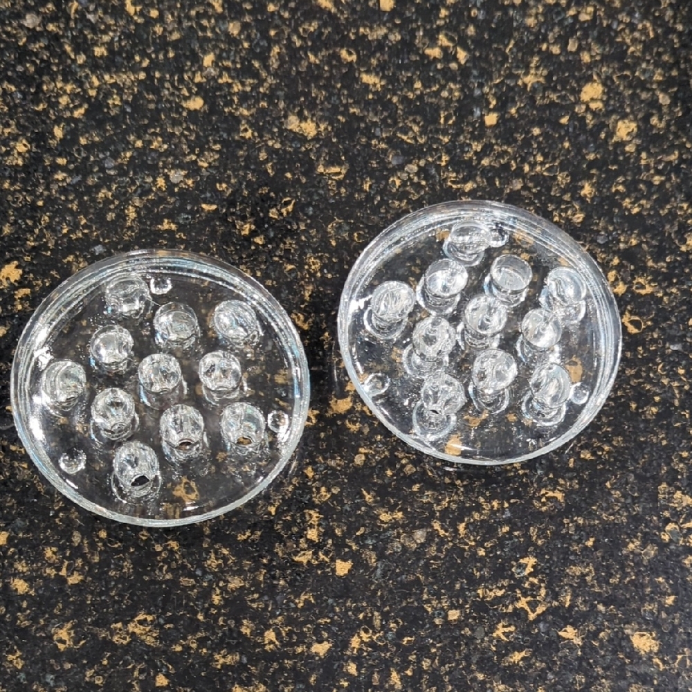 Set of 2 Glass Flower Frogs